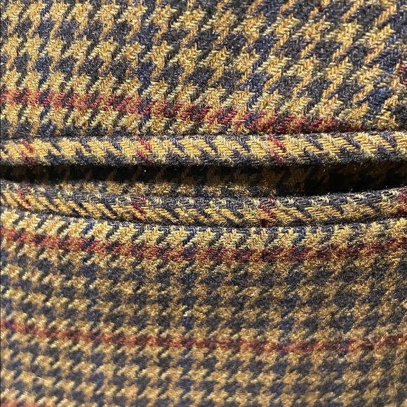 E. DeSimone Classic Brown Houndstooth Men's Neapolitan Style Blazer - Picture 5 of 14